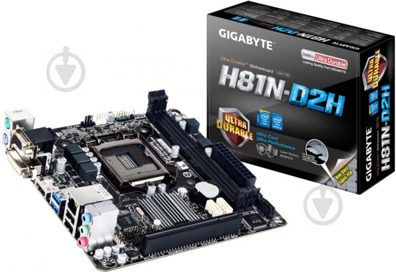 Материнська плата Gigabyte GA-H81N-D2H (Socket 1150, Intel H81, mini ITX) - фото 4