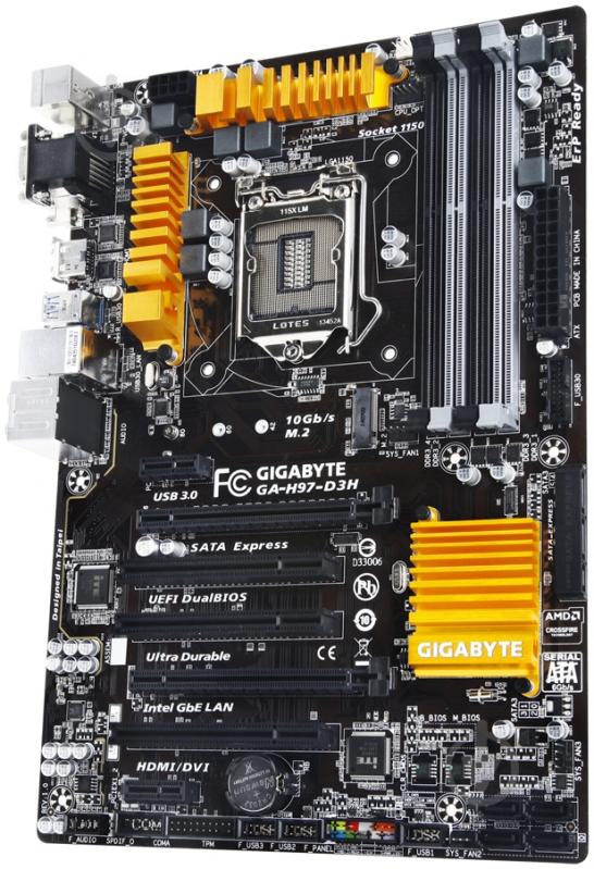 Материнська плата Gigabyte GA-H97-D3H (Socket 1150, Intel H97, ATX) - фото 2