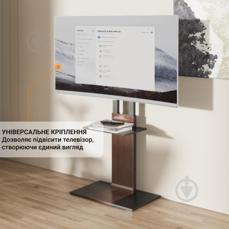 Тумба під ТВ OfficePro 401x1310x651 мм чорний (TVS535) - фото 10