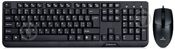 Комплект клавіатура та миша REAL-EL Standard 505 (EL123100013) USB black - фото 1