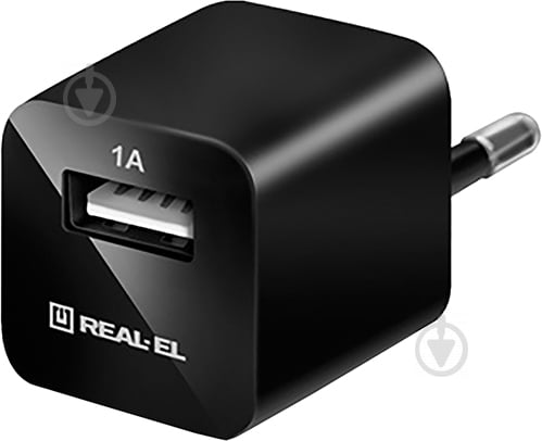 Сетевое зарядное устройство REAL-EL CH-1U black - фото 1