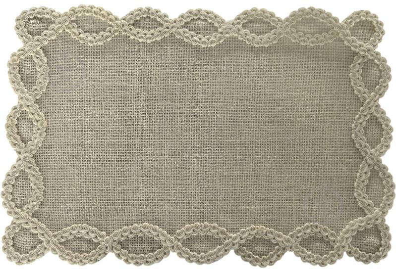 Коврик для сервировки Fiora прямоугольный 30х45 см белый джут AHW3818 - фото 1 Коврик для сервировки Fiora прямоугольный 30х45 см белый джут AHW3818 - фото 1