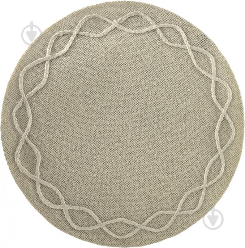Коврик для сервировки Fiora круглый 38 см белый джут AHW3768 - фото 1