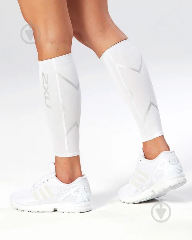 Гетры 2XU Compression Calf Guards UA1987b_WHT/WHT р.L белый - фото 2