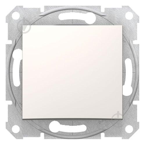 Кнопка кнопочный одноклавишный Schneider Electric Sedna без подсветки кремовый SDN0700123 - фото 1