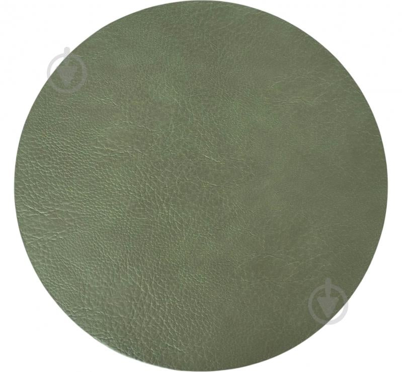 Коврик для сервировки Fiora круглый двусторонний 38 см зеленый полиуретан ACM4088Y - фото 1