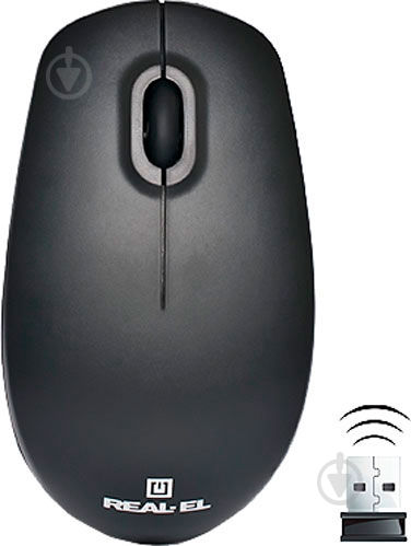 Миша REAL-EL RM-302 Wireless black - фото 1