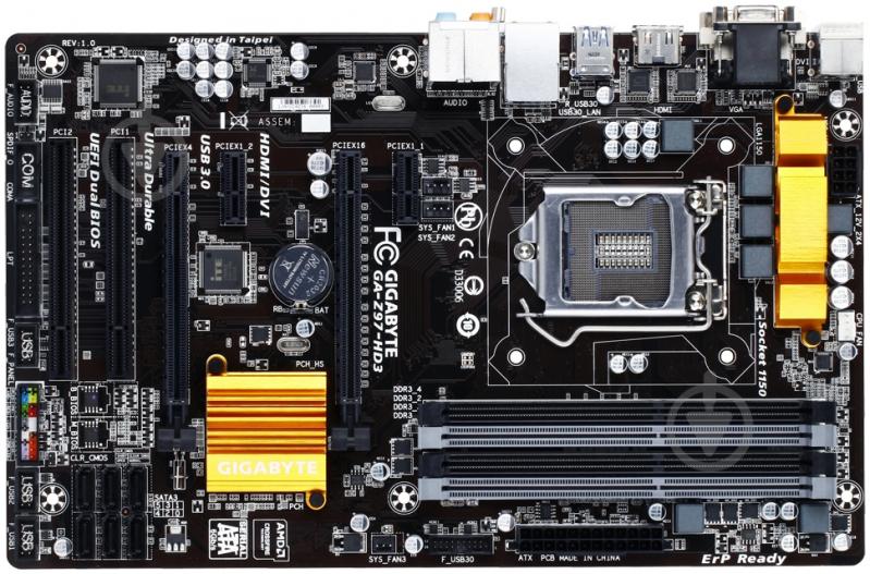 Материнская плата Gigabyte GA-Z97-HD3 (Socket 1150, Intel Z97, ATX) - фото 2