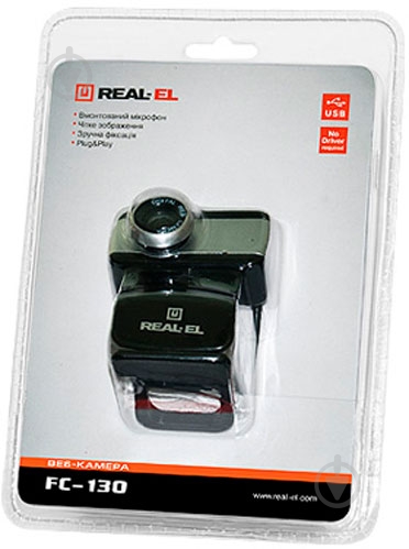 Веб-камера Real-el FC-130 black-grey - фото 3 Веб-камера Real-el FC-130 black-grey - фото 3