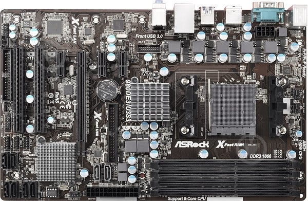 Материнська плата ASRock 980DE3/U3S3 (Socket AM3+, AMD RX881, ATX) - фото 1