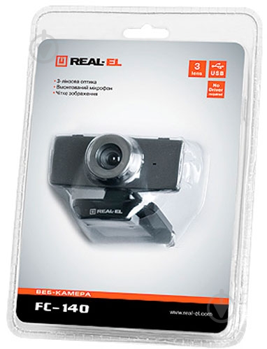 Веб-камера Real-el FC-140 grey - фото 2
