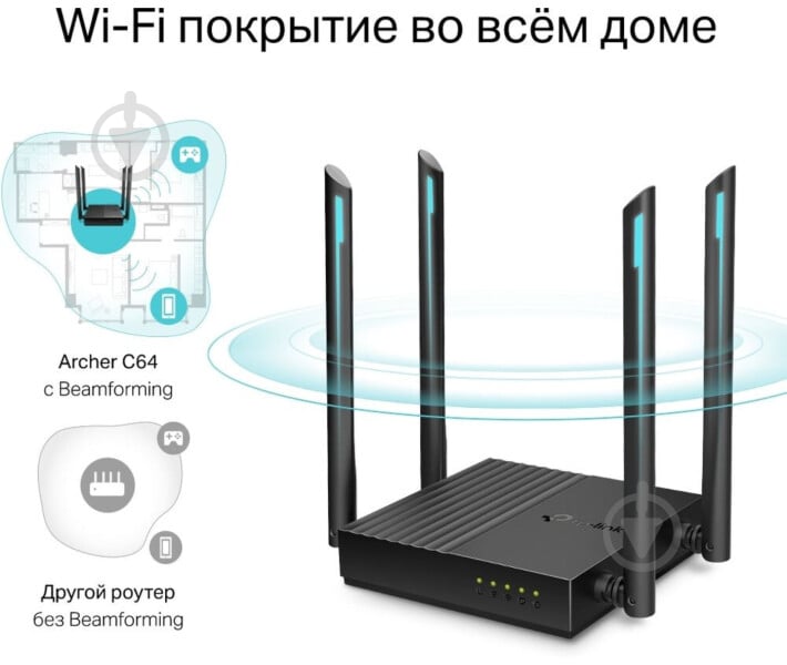 Маршрутизатор TP-Link Archer C64 (855317) - фото 5