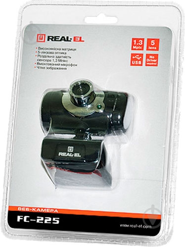 Веб-камера Real-el FC-225 black - фото 3 Веб-камера Real-el FC-225 black - фото 3