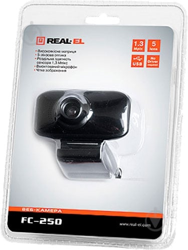 Веб-камера Real-el FC-250 black - фото 2