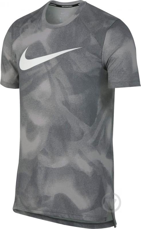 Футболка Nike M NK BRTHE ELITE SS TOP PRINT 891610-027 р.L серый - фото 1