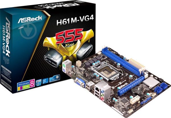 Материнская плата ASRock H61M-VG4 (Socket 1155, Intel H61, mirco ATX) - фото 3 Материнская плата ASRock H61M-VG4 (Socket 1155, Intel H61, mirco ATX) - фото 3