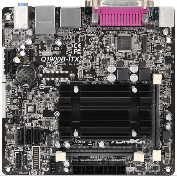 Материнська плата ASRock Q1900B-ITX (Integrated CPU, SoC, mini ITX) - фото 1 Материнська плата ASRock Q1900B-ITX (Integrated CPU, SoC, mini ITX) - фото 1