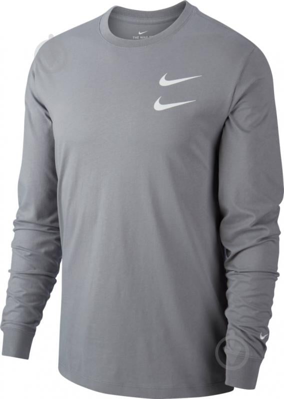 Футболка Nike M NSW SWSH LS TEE CK2259-073 р.M серый - фото 1