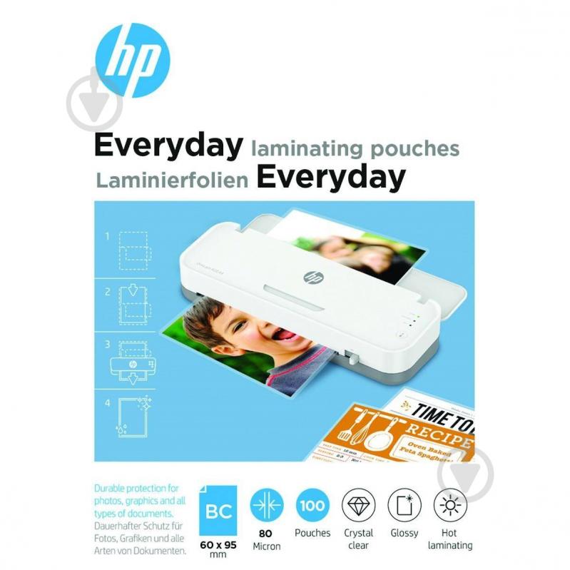 Пленка для ламинирования HP Everyday Laminating Pouches Business Card Size 80 Mic 60x95 мм 100 шт. - фото 1