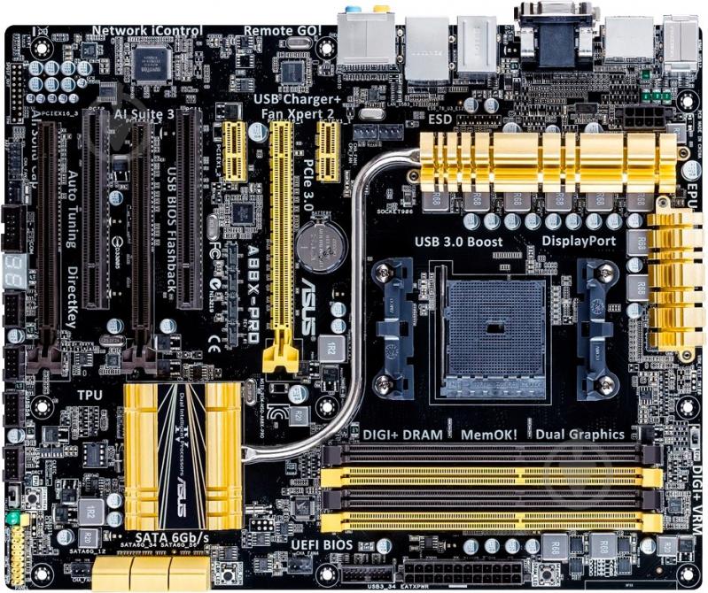 Материнська плата Asus A88X-PRO (Socket FM2+, AMD A88X, ATX) - фото 1