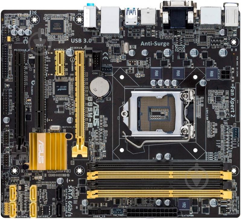 Материнская плата Asus B85M-E (Socket 1150, Intel B85, mirco ATX) - фото 1