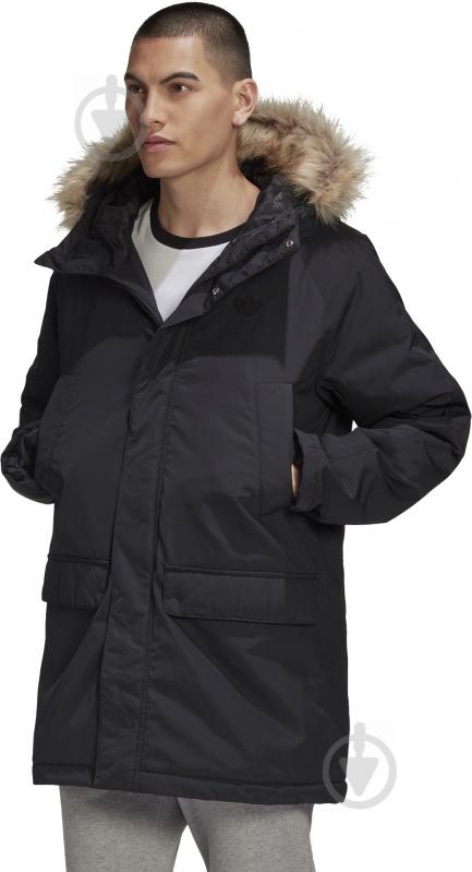 Куртка чоловіча зимова Adidas PAD FUR PARKA GE1312 р.S чорна - фото 2