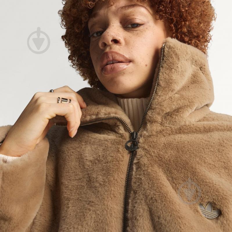 Куртка жіночий зимовий Adidas Fur Jacket JY2383 р.S коричневий - фото 4
