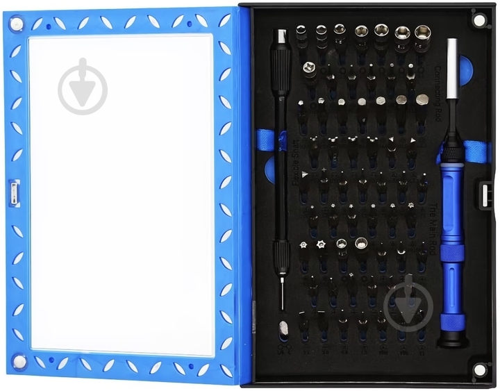 Викрутка зі змінними насадками King`sdun 63 в 1 Blue KS-8063 - фото 1