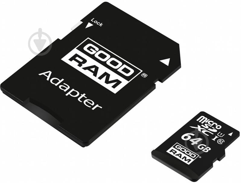 Карта памяти Goodram microSDXC 64 ГБ Class 10UHS-I (607703 ) SD adapter - фото 2 Карта памяти Goodram microSDXC 64 ГБ Class 10UHS-I (607703 ) SD adapter - фото 2