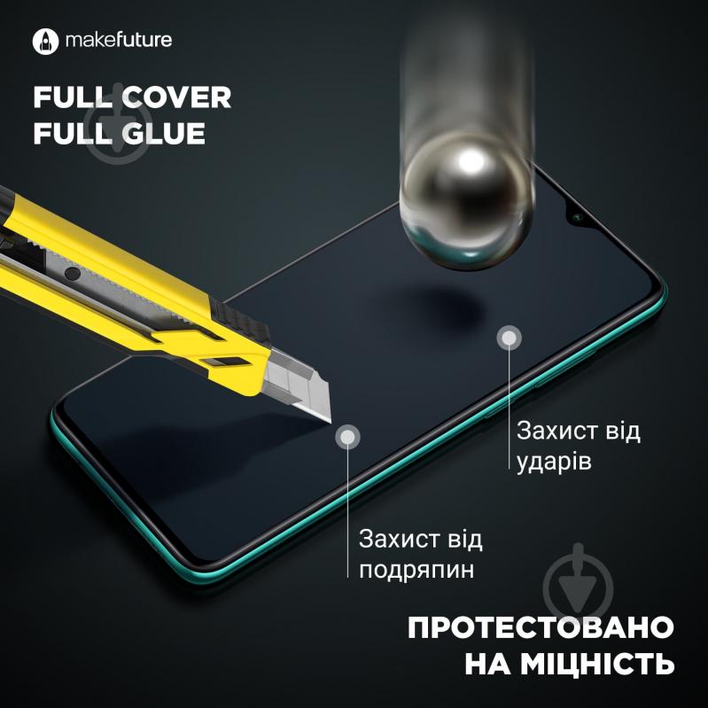 Захисне скло MakeFuture для Apple iPhone 13/13 Pro (875797) Full Cover Full Glue Black - фото 6