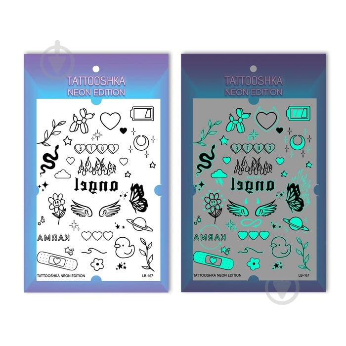 Тату тимчасове TATOOSHKA набір FUN неонові - фото 1