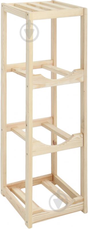 Стеллаж 1050x330x370 мм дуб дерево полки 4 шт. без покрытия - фото 1