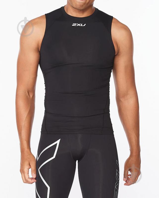 Майка 2XU Core Compression Sleeveless MA6400a_BLK/SIL р.L чорний - фото 1