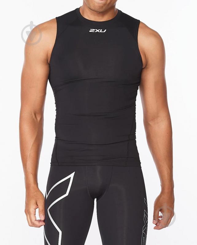 Майка 2XU Core Compression Sleeveless MA6400a_BLK/SIL р.XL черный - фото 1