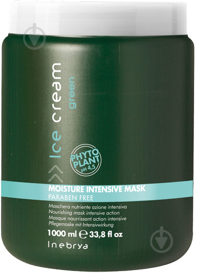 Маска для волосся INEBRYA Green Moisture Intensive зволожуюча без парабенів 1000 мл - фото 1