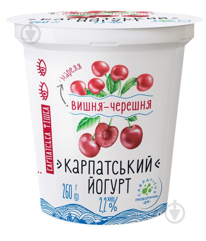 Йогурт Галичина Вишня-черешня 2,2% 260 г - фото 1