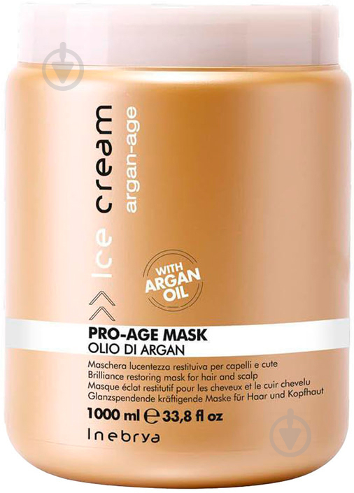 Маска для волос INEBRYA Argan-age Pro Age с аргановым маслом 1000 мл - фото 1