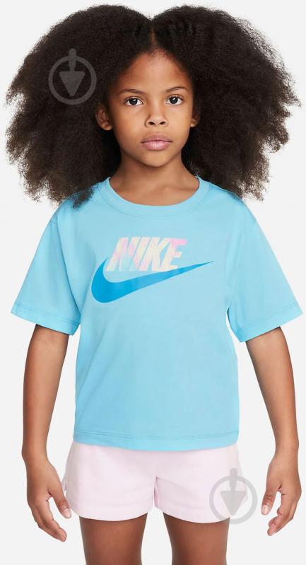 Футболка Nike DIGI DYE FUTURA TEE 36K541-F85 р.6X голубой - фото 1