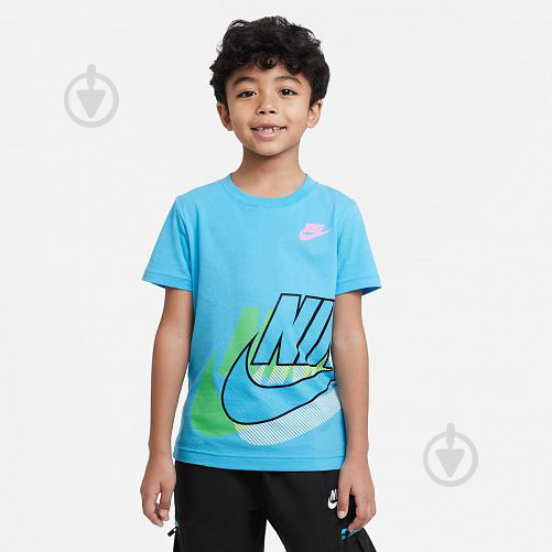 Футболка Nike FUTURA SIDEWINDER SS TEE 86K546-F85 р.3 блакитний - фото 1