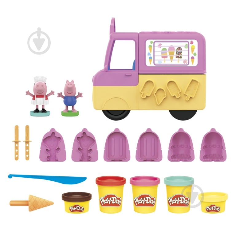 Набір для творчості Play-Doh Машинка з морозивом Свинки Пеппи F3597 - фото 2