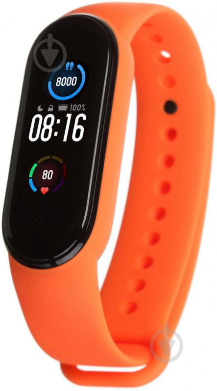 Ремешок Armorstandart силіконовий для Mi Band 5 Orange - фото 1