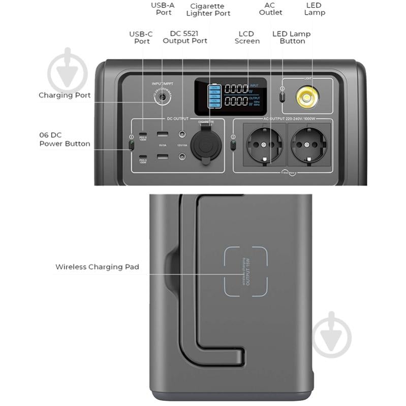 Зарядная станция BLUETTI EB70 (716 Вт·год) - фото 4