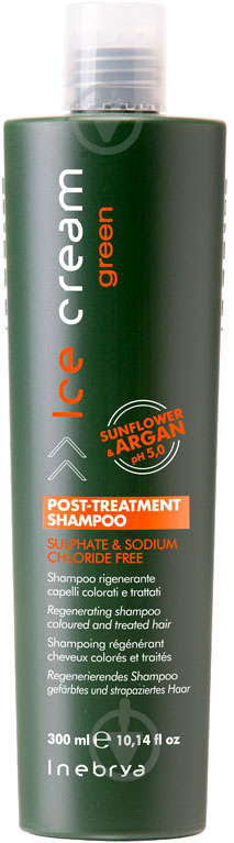 Шампунь INEBRYA Green Post-Treatment Shampoo для окрашенных волос 300 мл - фото 1