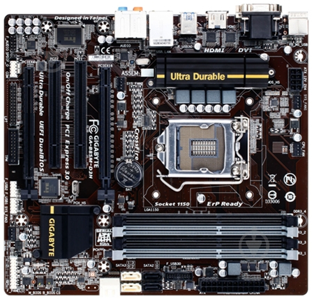 Материнская плата Gigabyte GA-B85M-D3H (Socket 1150, Intel B85, mirco ATX) - фото 1