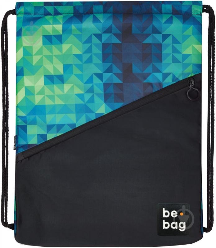 Сумка для обуви Be.Bag Be.Daily Magic Triangle Треугольники синяя Herlitz - фото 2