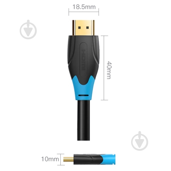 Кабель Vention 8 м черный (AACBK) - фото 3