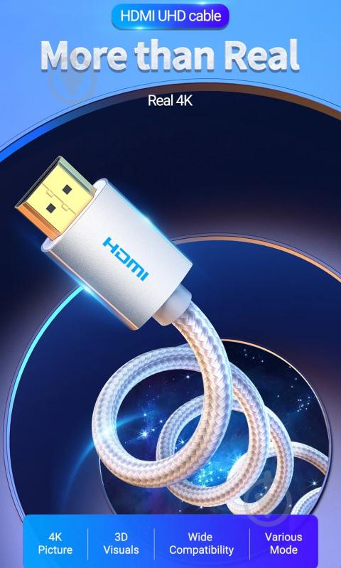 Кабель Vention 10 м белый (AABIL) - фото 6