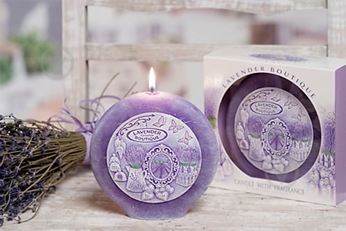 Свеча Lavender Boutique диск 13 см Bartek Candles - фото 2