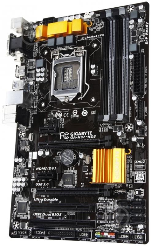 Материнська плата Gigabyte GA-H97-HD3 (Socket 1150, Intel H97, ATX) - фото 2 Материнська плата Gigabyte GA-H97-HD3 (Socket 1150, Intel H97, ATX) - фото 2