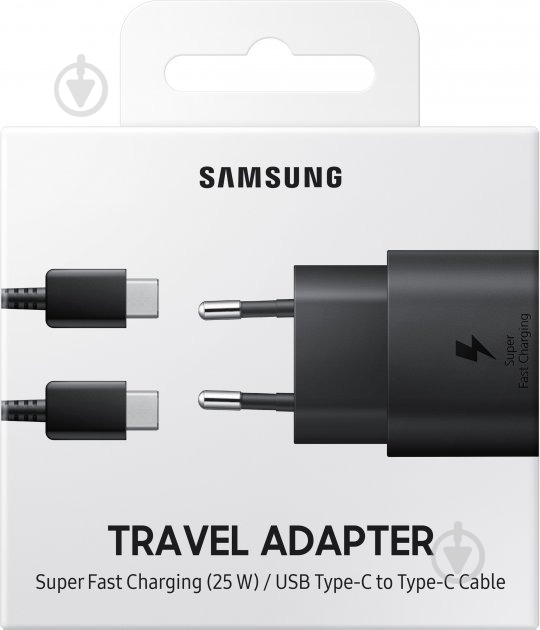 Зарядное устройство Samsung 25W PD Wall Charger Type-C Cable Black (EP-TA800XBEGRU) - фото 5